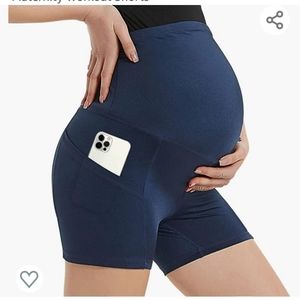 NEW maternity shorts， pregnancy yoga shorts